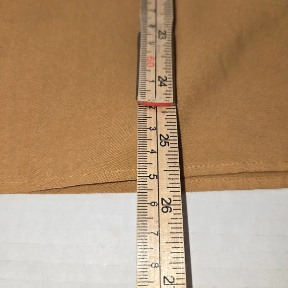 Uniqlo Rayon Skipper Collar Blouse Mustard Yellow Relaxed Fit XS Career Office - Picture 6 of 11